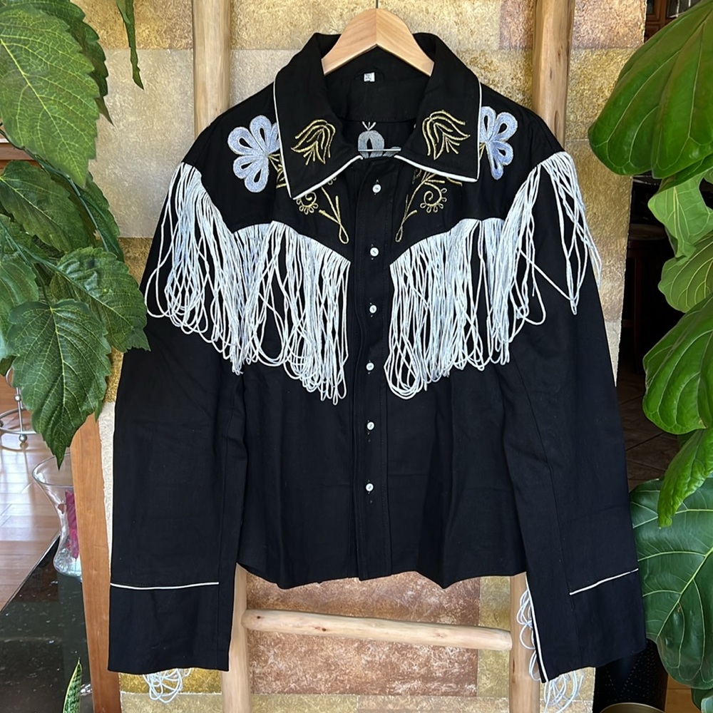 Western Cowboy Button Down Fringe Costume Shirt, Inspired By Ken In Barbie Movie - Picture 2 of 10